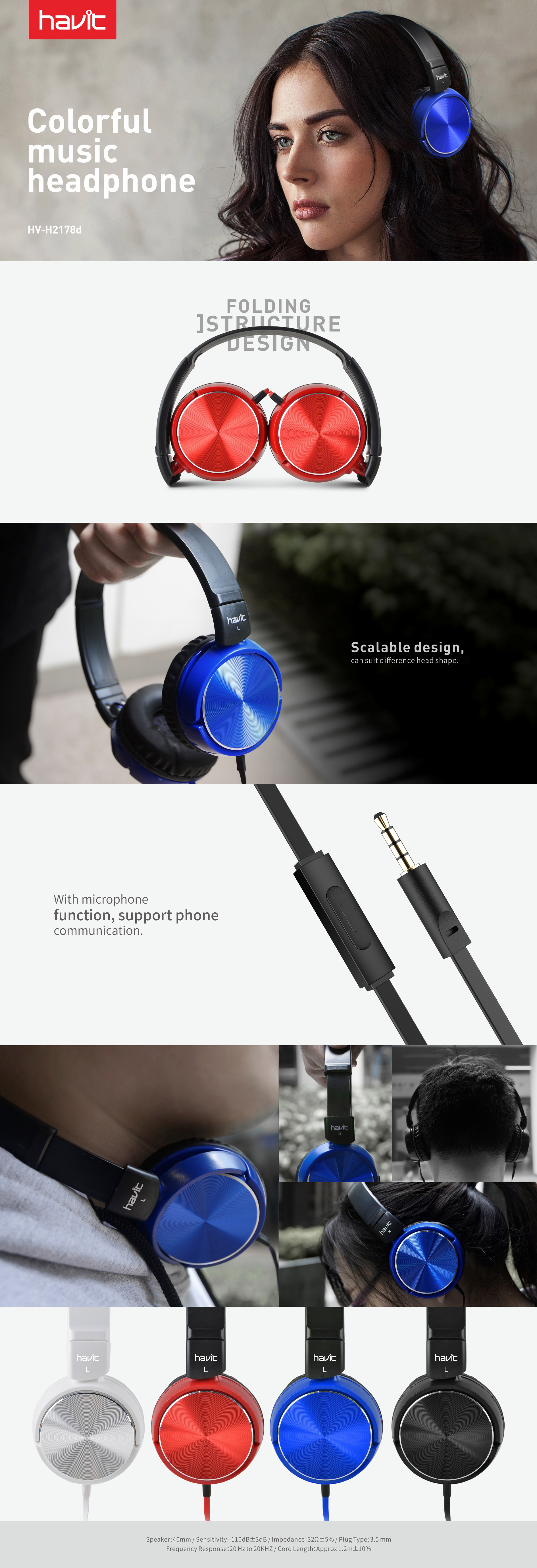 Headset H2178D, com Cabo Jack 3.5mm