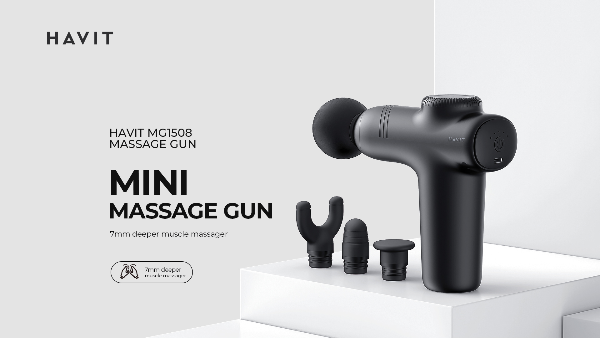 Mini Pistola de Massagem Havit MG1508