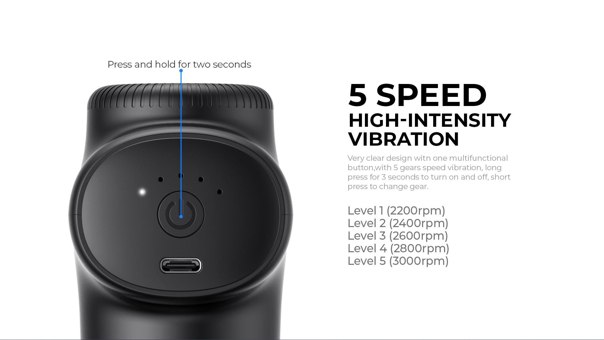 Mini Pistola de Massagem Havit MG1508