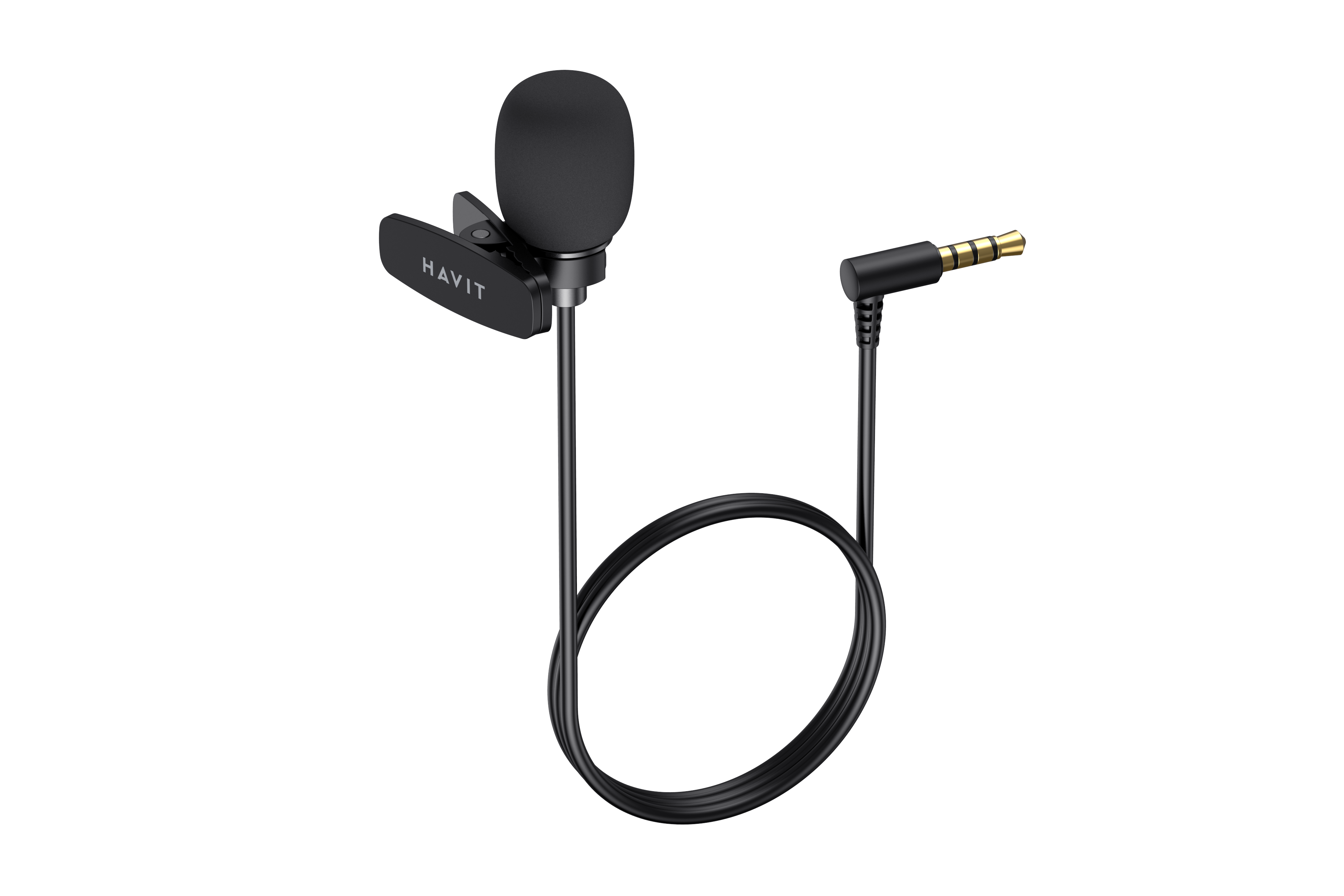 Microfone de Lapela Havit MC361, com Conexão Jack 3.5mm