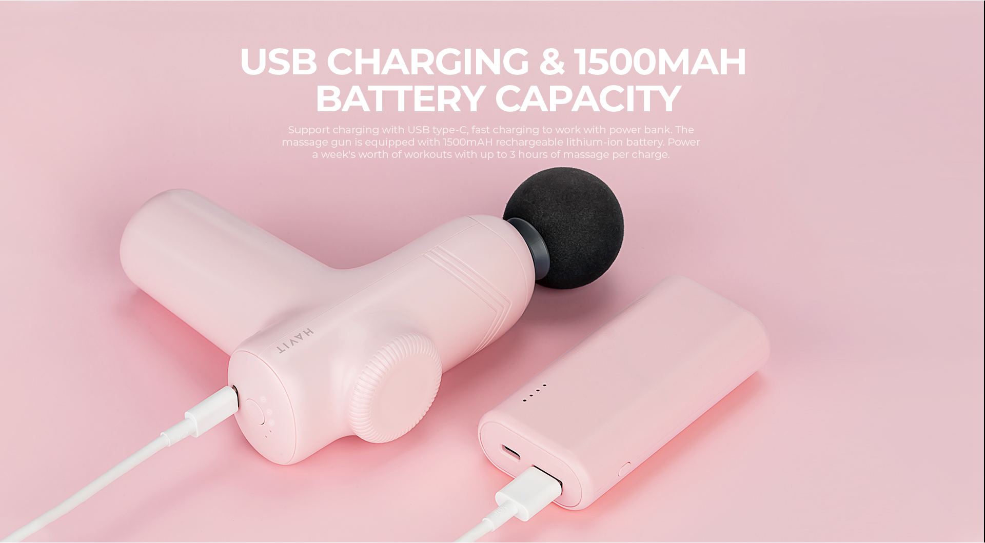 Mini Pistola de Massagem Havit MG1508